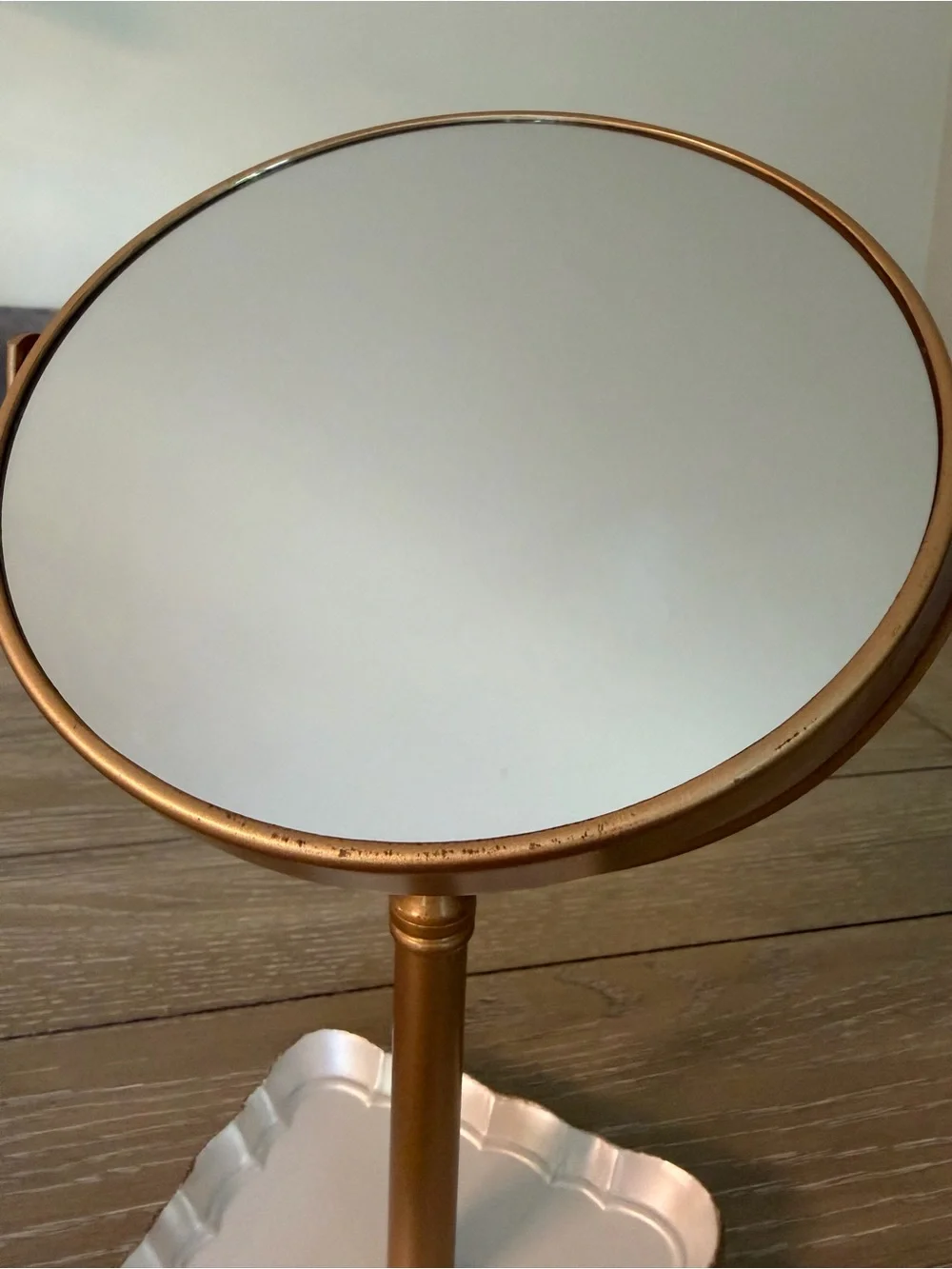 Gold Decorative Vanity Mirror with Bow Accent